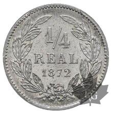 FRANCE-1872-1/4 de réal Essai-PCGS SP64
