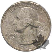 USA-1944 S-Washington Quarter Dollar-PCGS MS66