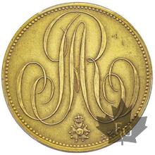 FRANCE-1820-Module de 5 Francs-Bronze doré -PCGS SP61