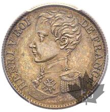 FRANCE-1831-Épreuve en argent de 1 franc-PCGS SP58