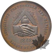 FRANCE-1848-Essai de 5 Francs de la Banque du peuple-PCGS MS63 