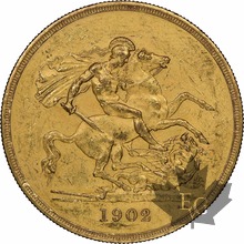 GRANDE BRETAGNE-1902-5 Pounds-Edward VII, 1901-1910-NGC PF55
