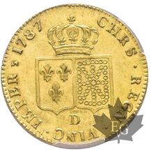 FRANCE-1787D-Double Louis d&#039;or à la tête nue-Louis XVI-PCGS AU58