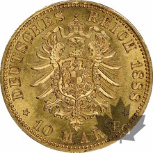 Allemagne-1888 A-10 Marks-Prussia-NGC MS64