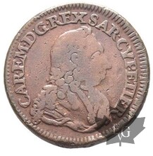 ITALIE-1741-3 Cagliaresi-Carlo Emanuele III , II Periodo-TB-TTB