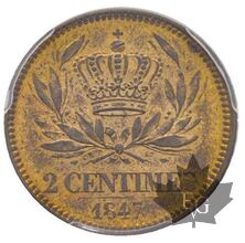 FRANCE-1830-Essai de 2 centimes à la charte-PCGS SP63 Rare