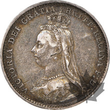 GRANDE BRETAGNE-1887-3 Pence-Jubilee-NGC XF45