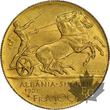 ALBANIE-1927-100 FRANGA-Amet Zogu I-NGC MS62