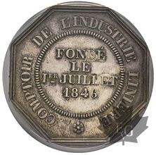 FRANCE-1846-Jeton en argent-INDUSTRIE LINIÈRE-PCGS MS62