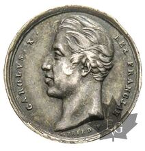 FRANCE-1825-Charles X 1824-1830-Petite médaille-Superbe et Rare