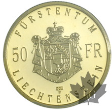 Liechtenstein-1990-50 FRANCS-PCGS PROOF 68 DEEP CAMEO