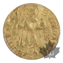HONGRIE-Gold Gulden V/K, Sigismund 1387-1437-PCGS VF30
