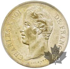 FRANCE-5 Francs-Charles X 1824-1830-PCGS AU53