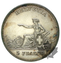 SUISSE-1863-5 Francs-La Chaux-de-Fonds-Presque FDC