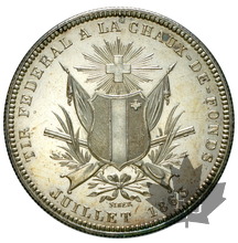 SUISSE-1863-5 Francs-La Chaux-de-Fonds-Presque FDC
