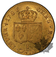 FRANCE-1786I-Double Louis or-Louis XVI-PCGS AU58
