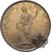 ITALIE-1848-5 LIRE-Governo Provvisorio-Milano-Sup-Rare