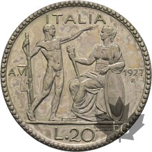ITALIE-1927-20 LIRE-VITTORIO EMANUELE III-TTB-SUP