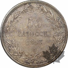 VATICAN-1853 AN VIII-50 BAIOCCHI-presque FDC
