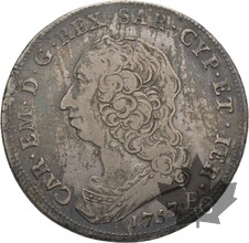 ITALIE-SAVOIE-1757-SCUDO-Carlo Emanuele III-TTB-SUP