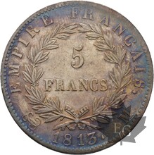 FRANCE-1813-5 FRANCS-NAPOLEON I-TTB