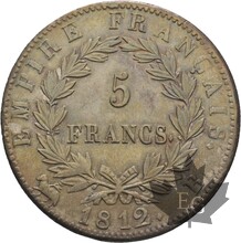FRANCE-1812-5 FRANCS-NAPOLEON I-TTB