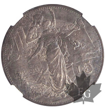 ITALIE-1911-5 Lire-Vittorio Emanuele III-NGC MS61