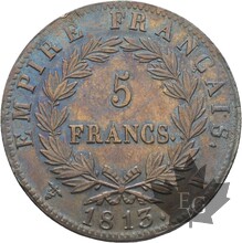 FRANCE-1813W-5 FRANCS-NAPOLEON I-TTB
