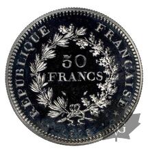 FRANCE-1979-50 FRANCS PIEFORT HERCULE-NGC PROOF 65