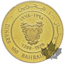Bahrain-1978-100 Dinars-PCGS PROOF 63 DEEP CAMEO