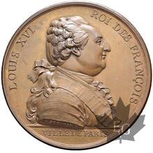 FRANCE-1789-Médaille en Bronze-Arrivée du Roi à Paris-SUP