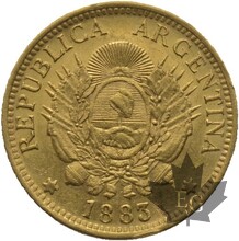 ARGENTINA-1883-5 PESOS-SUP