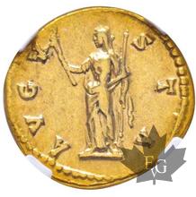 Roman coin-Aureus pour Faustina-Rome-141-161-NGC XF 