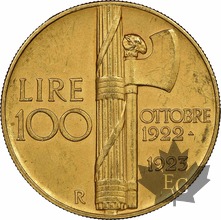 ITALIE-1923- 100 Lire-Vittorio Emanuele III-presque FDC