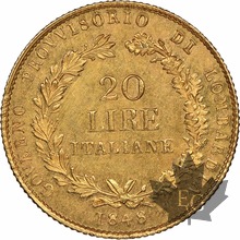 ITALIE-1848-MILANO-20 LIRE Governo Provvisorio-presque FDC