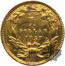 ETATS UNIS-1857-1 DOLLAR-Gold Indian princess-SUP