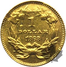 ETATS UNIS-1868-1 DOLLAR-Indian princess -TTB