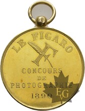 FRANCE-1890-MEDAILLE-CONCOURS DE PHOTOGRAPHIE DU FIGARO-TTB