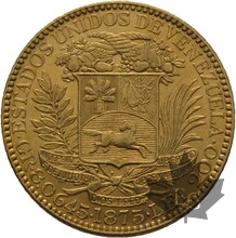 VENEZUELA-1875-25 BOLIVAR-Superbe