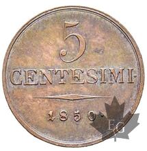 ITALIE-1850-5 centesimi-1850-Milano-SUP-FDC