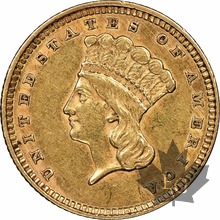 USA-1857-1 DOLLAR-Indian Princess-NGC AU DETAILS