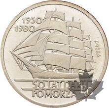POLOGNE-1980-100 ZLOTYCH-50 LATDARU POMORZA-PROOF