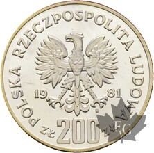 POLOGNE-1981-200 ZLOTYCH-BOLESLAW II SMIALY-PROOF