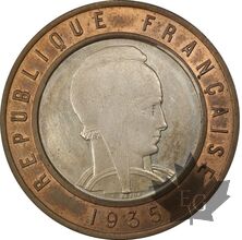 FRANCE-1935-25 Francs Bazor Essai Uniface-PCGS SP 63