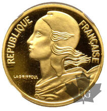 FRANCE-1978-Piéfort en or de 5 centimes Marianne