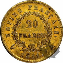 FRANCE-1811A-20 FRANCS-NAPOLEON EMPEREUR-PCGS MS61