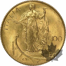 ITALIE-1931-100 LIRE-Vittorio Emanuele III-NGC MS63