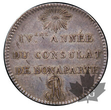 FRANCE-AN IV (1803)-Module de 1 franc-Consulat-PCGS SP55