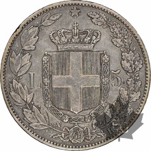 ITALIE-1878R-5 lire Umberto- NGC XF 40