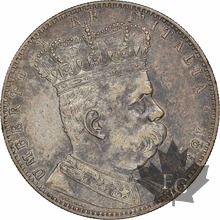 ITALIE-1891-Colonia Eritrea-Tallero da 5 Lire-NGC XF45